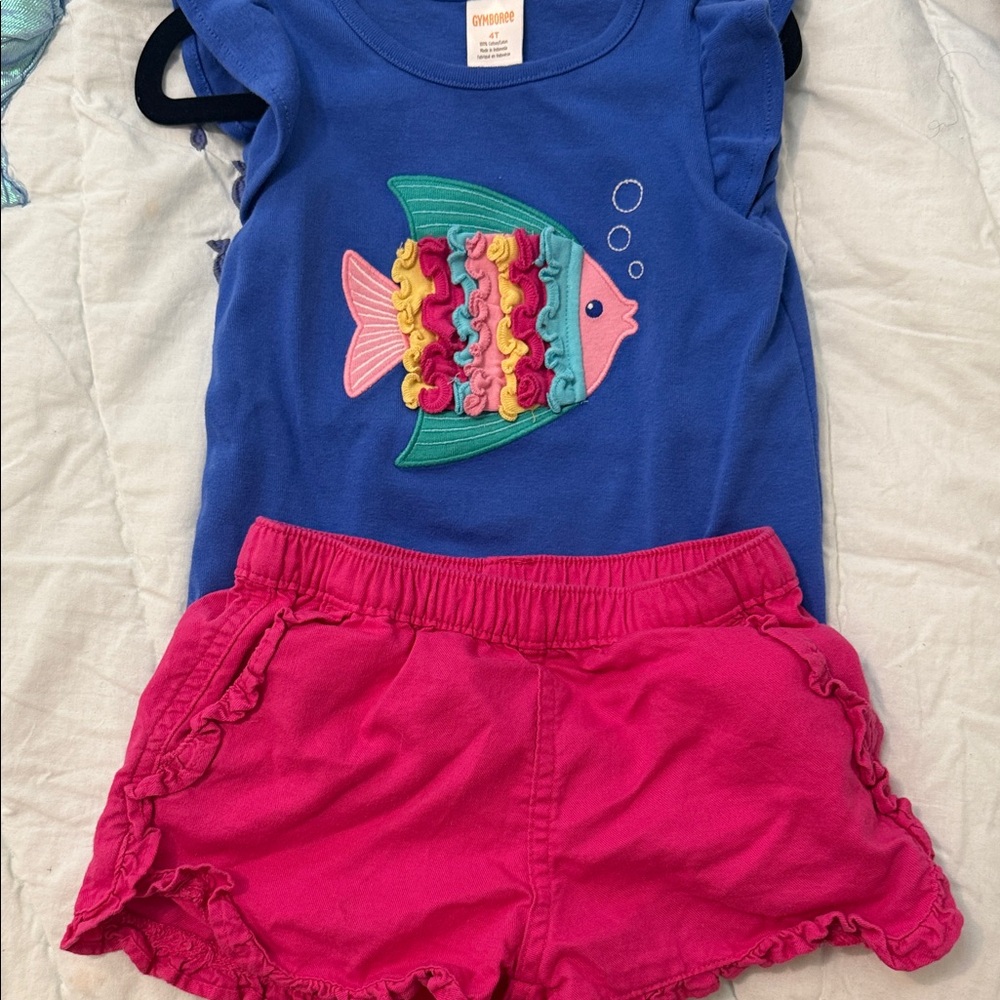 Gymboree Blue and Pink Kids Matching Set